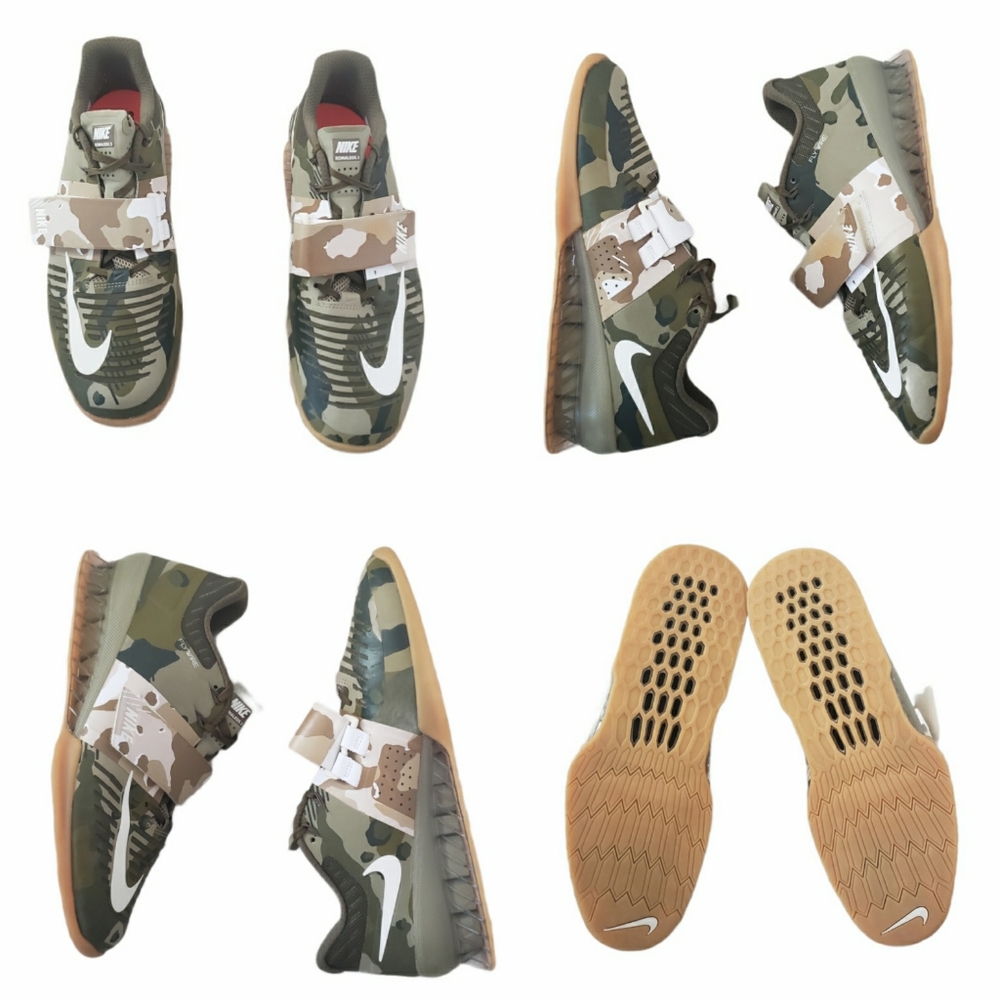 Nike Romaleos 3 Lifting Shoes Camo Lace Up SZ 11.5